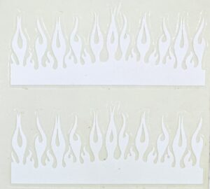 Decal 1/64 Hood Flames for Pickups and Semis set of 2 White - MFTDC4500W