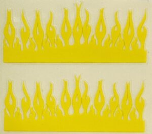 Decal 1/64 Hood Flames for Pickups and Semis set of 2 Yellow - MFTDC4500Y