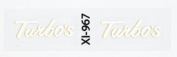 Decal Turbo's (cream) 11/16" - DI967