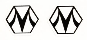 Decal 1/64 Morton Logo B & W 1/2"- DX440B