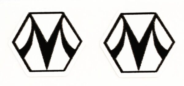 Decal 1/64 Morton Logo B & W 1/2"- DX440B