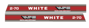 Decal 1/64 White 2-70 Hood Stripes Red DO707