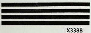 Decal Stripes - Black with White Borders 2 1/4 in. - DX338B
