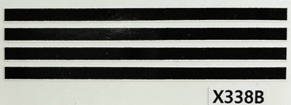 Decal Stripes - Black with White Borders 2 1/4 in. - DX338B
