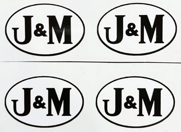 Decal 1/16 J & M Logo - 1 1/4" DX251L