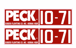 Decal 1/16 Peck 10-71 -Red  1 1/2" DX309