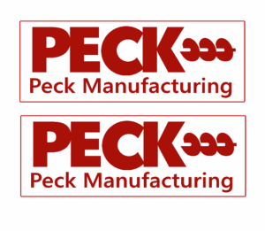 Decal 1/16 Peck Manuf. -White  1 1/2" DX309M