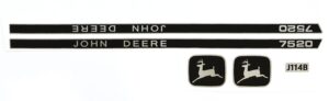 Decal 1/16 John Deere 7520 long stripe set Black & Silver-DJ114BS