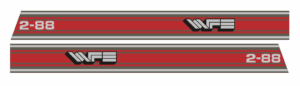 Decal 1/16 White Red Hood Stripes 2-70 DO63E