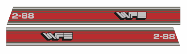 Decal 1/16 White Red Hood Stripes 2-70 DO63E