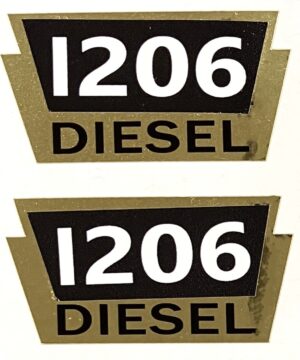 Decal International 1206 Diesel Numbers on Gold for Pedal Tractor - DPI1446G