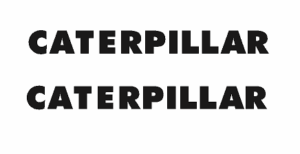 Decal Caterpillar Logo (black) 1 1/8" DCT922