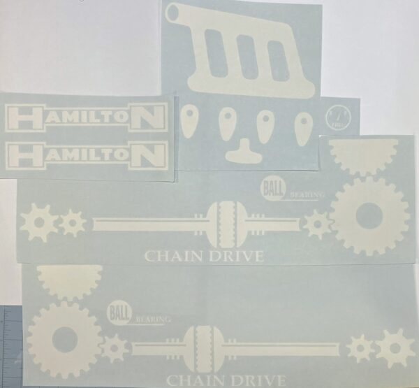 Decal Hamilton Chain Drive Pedal Tractor Set - DPX5218