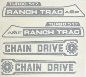 Decal AMF Ranch Trac Turbo 517 Pedal Tractor Set Green - DPX5211