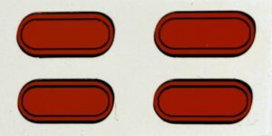 Decal 1/16 Tail Lamps Red DX24