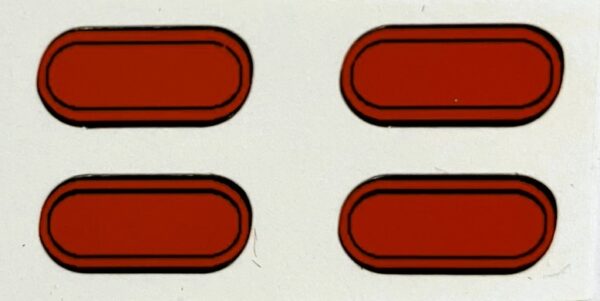 Decal 1/16 Tail Lamps Red DX24