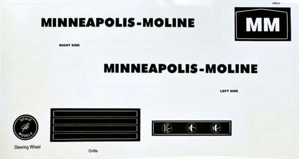 Decal Minneapolis Moline Pedal Tractor - DPMM5002
