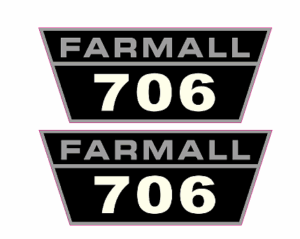 Decal IH Farmall 706 Model number for Pedal DPI2815