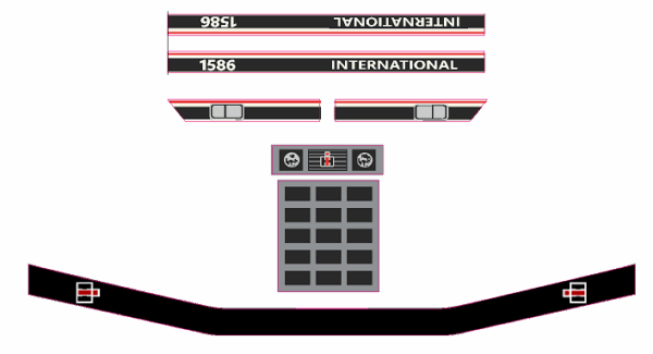 Decal 1/64 IH 1586 Tri Stripe (Newer) Set DI-779N
