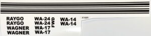 Decal 1/16 Raygo Wagner WA 14, WA 17, WA 24 Black Set - DX168B