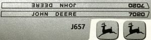 Decal 1/32 John Deere 7020 Silver/Blk  DJ657