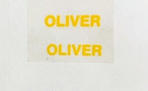 Decal Oliver - Yellow Logo 1/2" - DO921