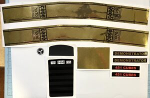 Decal Case 1070 Black Knight Golden Demonstrator Pedal DPC6001