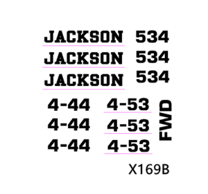 Decal 1/64 Jackson 4WD Set - Black - DX169B