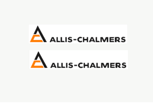 Decal Allis Chalmers Logo (on white) - 1 5/8" DA944W