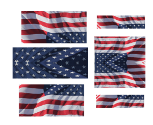 Decal 1/64 American Flag Tractor- DX4803