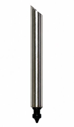 Muffler Chrome Pipe Angle Cut 2 3/4" - 2 7/8" w/Blk Rubber Muffler M0014B