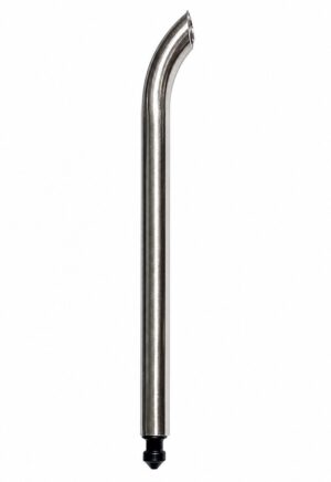 Muffler Chrome Pipe Curved 4 5/8" with Blk Rubber Muffler M0013B