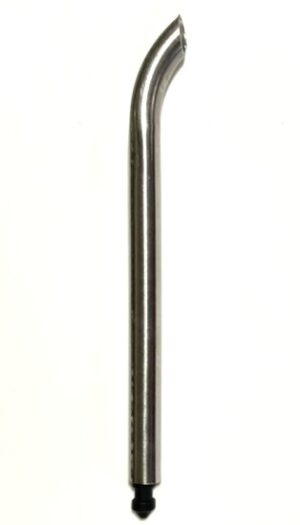 Muffler Chrome Pipe Curved 4 5/8" with Blk Rubber Muffler M0013B