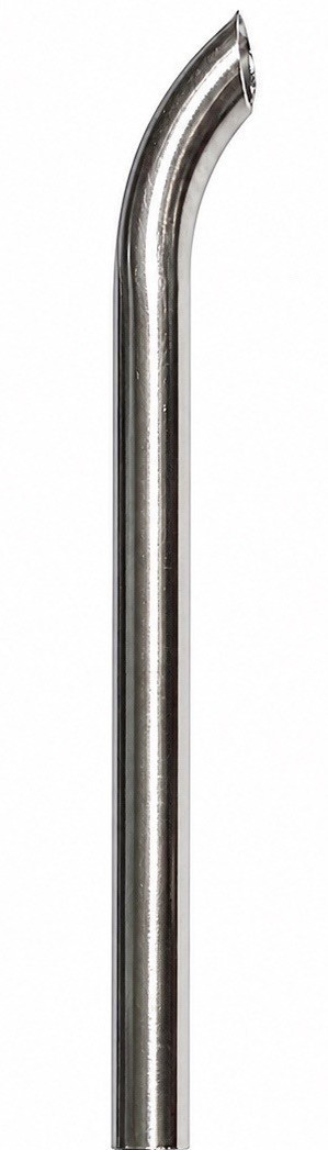 Muffler Chrome Pipe Curved 4 5/8" M0013