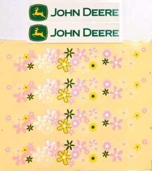 Decal John Deere Flower Pattern for Coaster Wagon - DPJ8012