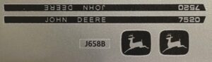 Decal 1/32 John Deere 7520 Silver/Blk  DJ658B