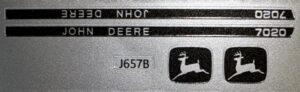 Decal 1/32 John Deere 7020 Blk/Silver  DJ657B