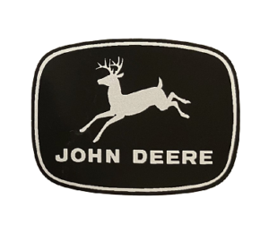 Decal John Deere Logo Blk/Silver 2 3/4" (Pair) - DJ1958