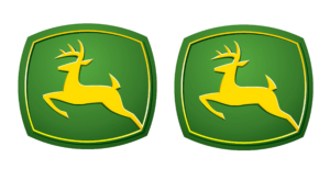 Decal John Deere Logo Green/Yellow 2" (Pair) - DJ2911