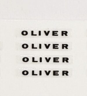 Decal Oliver - Black Logo 7/16" - DO32C