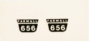 Decal 1/16 Farmall 656 Early Model Number -DI63R
